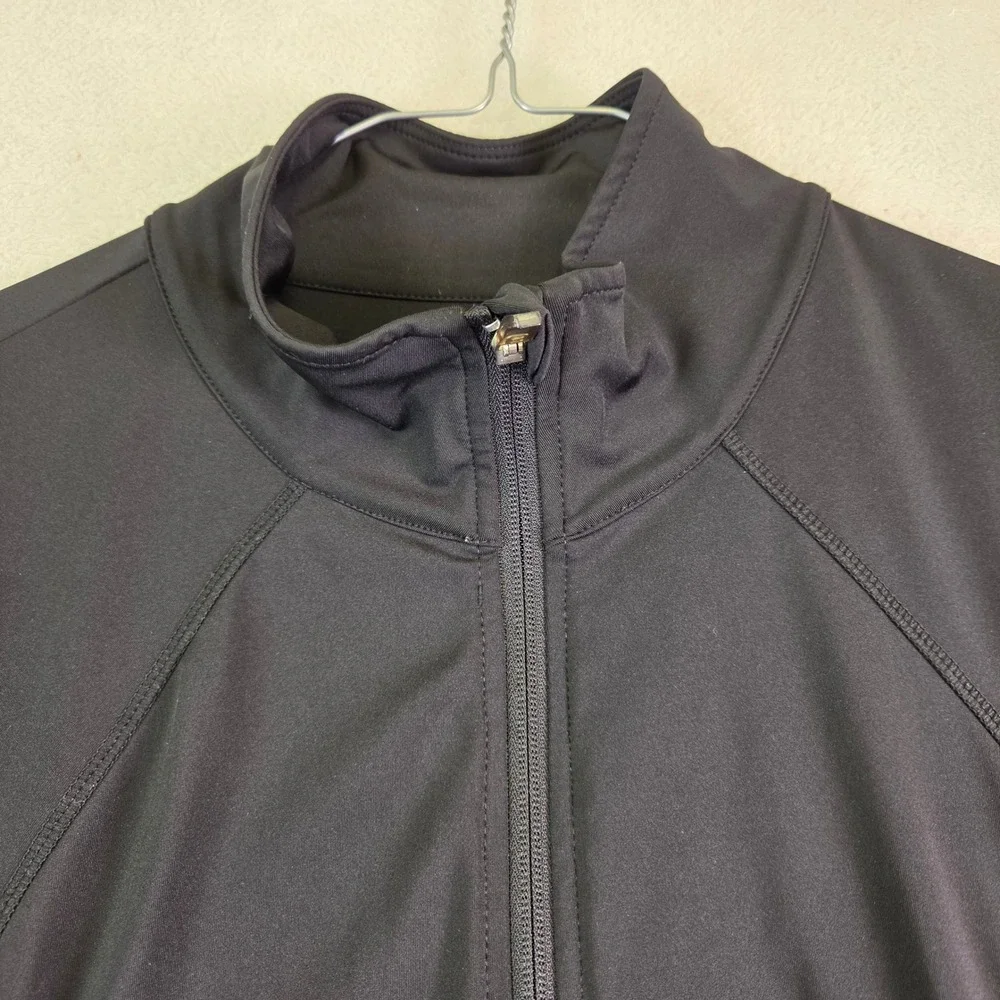 Tangerine Womens Black Full Zip Mock Neck Athletic Jacket Large RN 83814